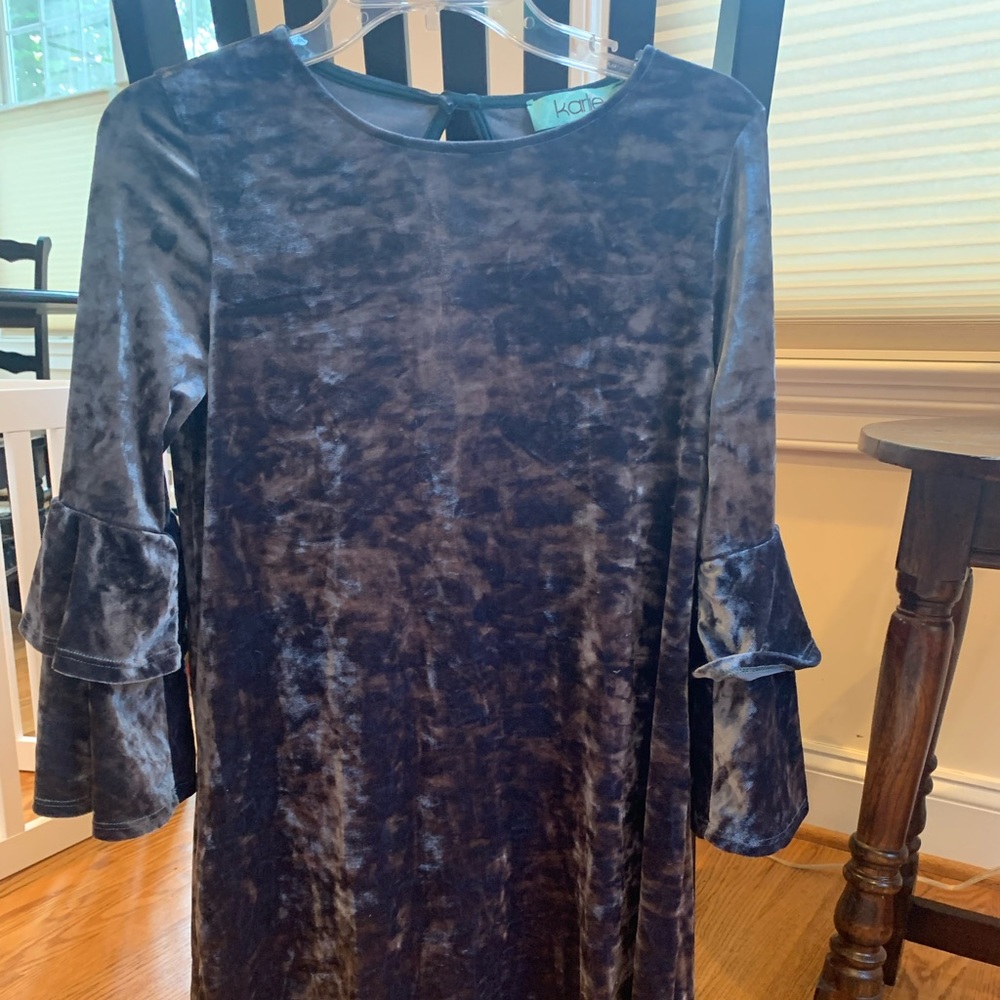 Emerald velvet dress